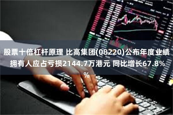 股票十倍杠杆原理 比高集团(08220)公布年度业绩 拥有人应占亏损2144.7万港元 同比增长67.8%