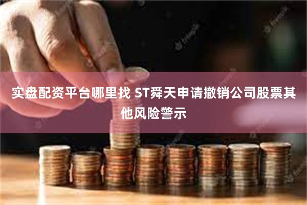 实盘配资平台哪里找 ST舜天申请撤销公司股票其他风险警示