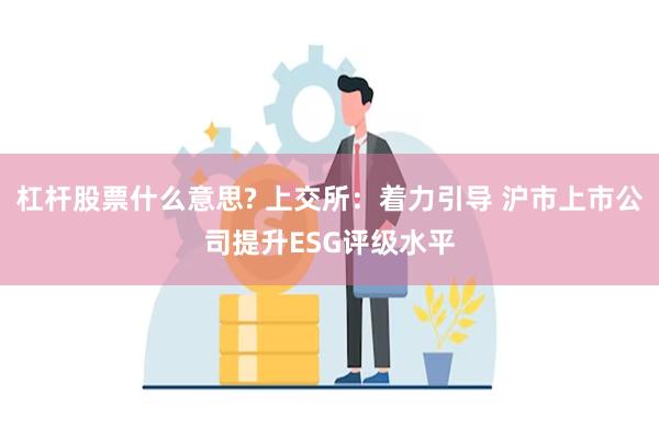 杠杆股票什么意思? 上交所：着力引导 沪市上市公司提升ESG评级水平