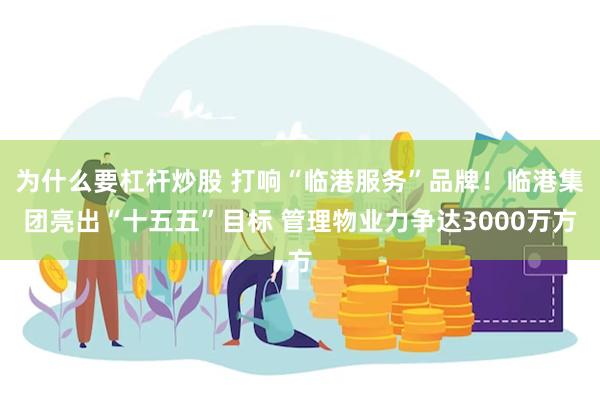 为什么要杠杆炒股 打响“临港服务”品牌！临港集团亮出“十五五”目标 管理物业力争达3000万方